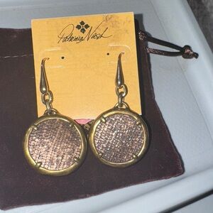 Patricia Nash Textured Gold and Brown Earrings NWT’s